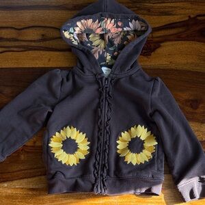 Adorable sunflower sweat jacket
